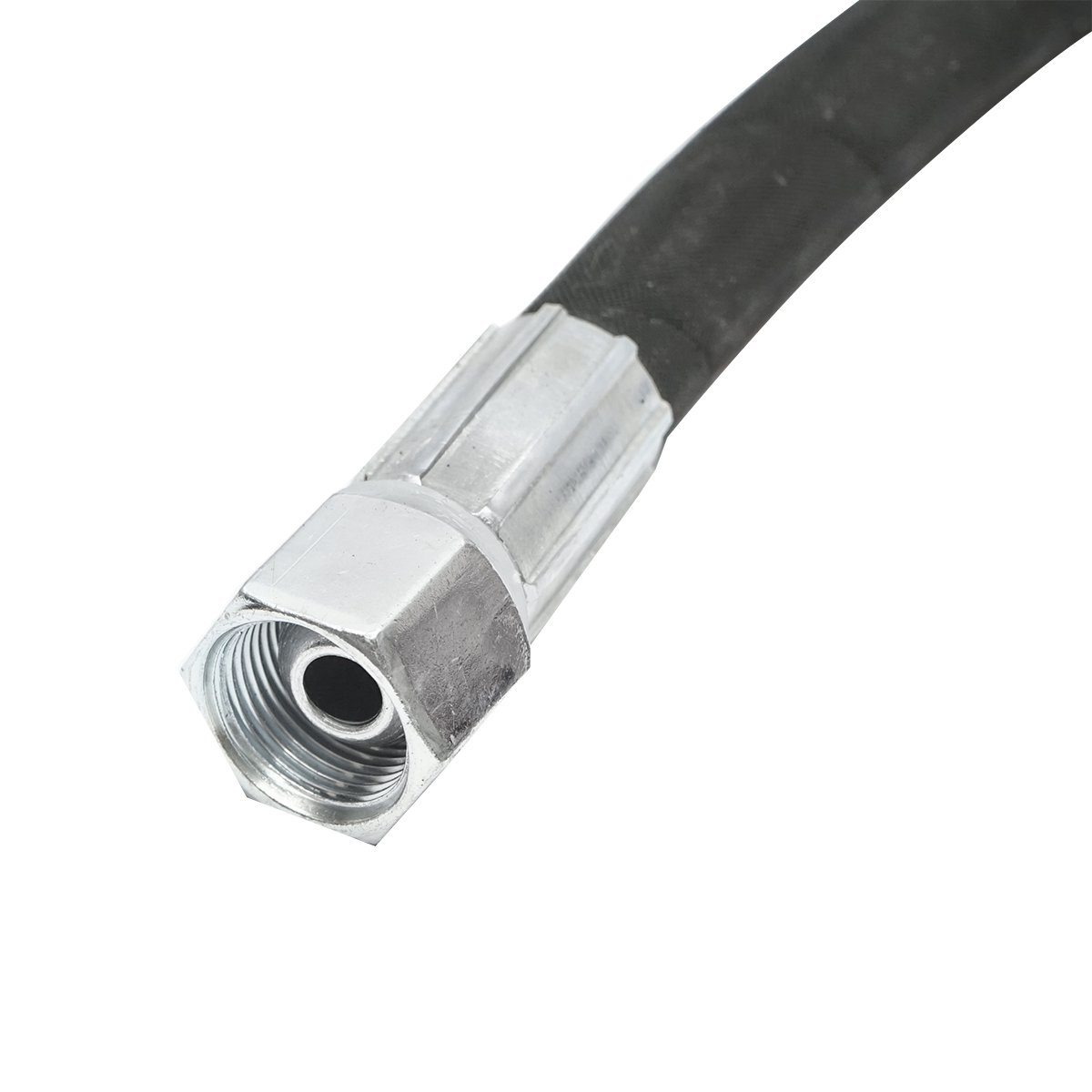 Furtun presiune 3400mm hidraulic 2SN DN10 sertizat cu armaturi 90 grade M20x1,5 si armatura dreapta M20x1,5